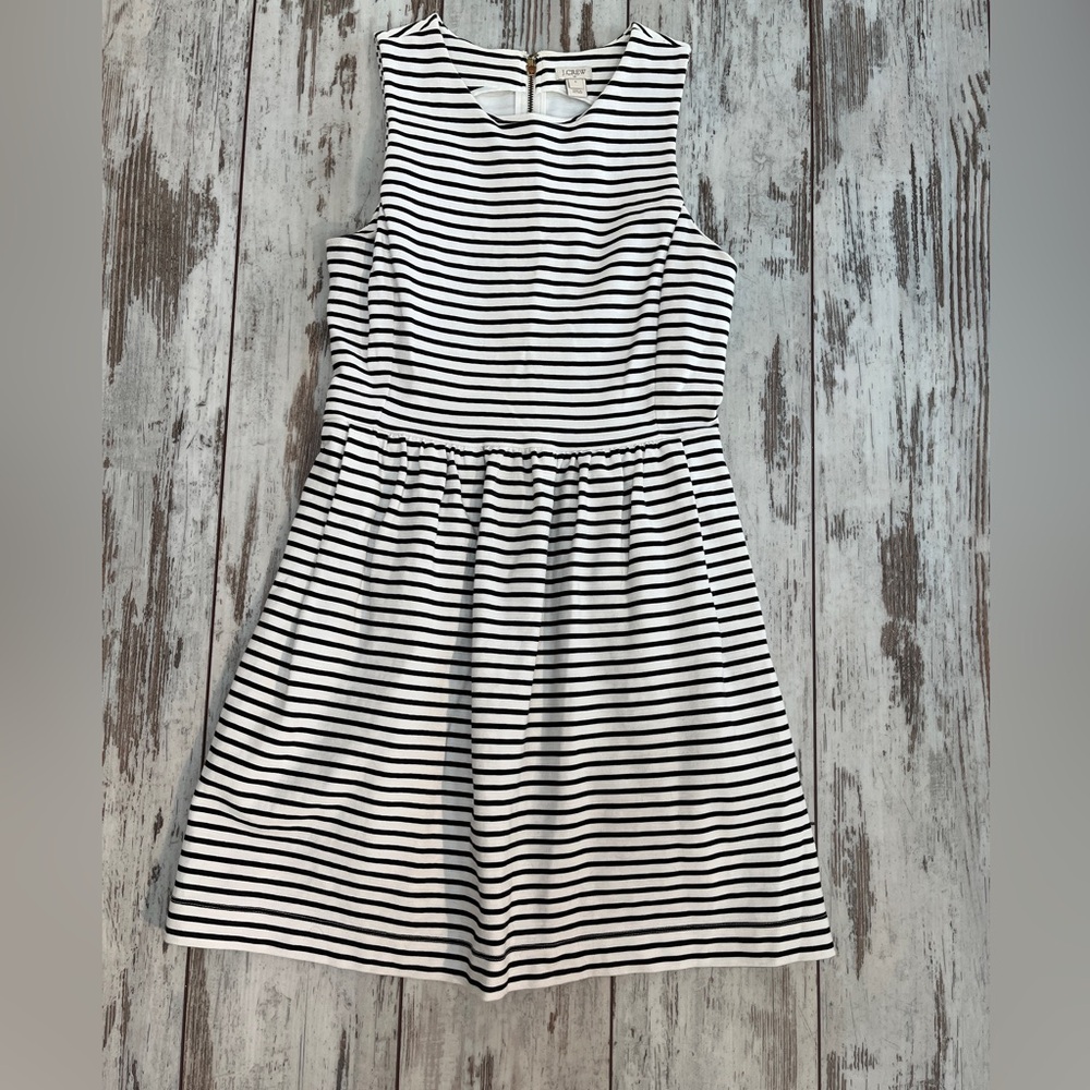 J.Crew Daybreak Striped Pleated Ponte Mini Dress - Size Small - Picture 4 of 16